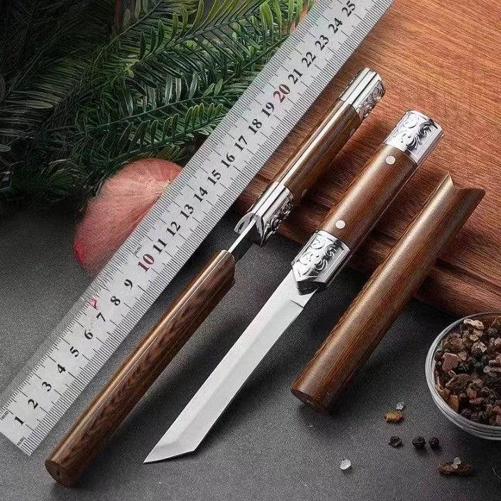 Rynx | Handcrafted Japanese-Style Wooden Handle Utility Knife