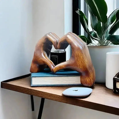 Rynx | Handcrafted heart sculpture with modern wood grain