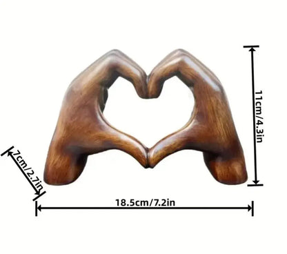Rynx | Handcrafted heart sculpture with modern wood grain