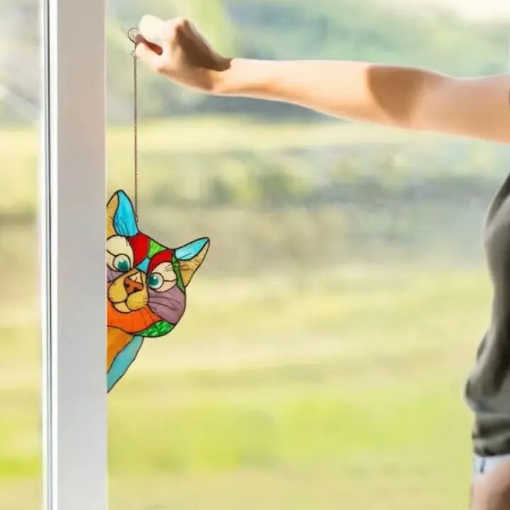 Rynx | Handmade Cat Suncatcher – Window Decoration with Style