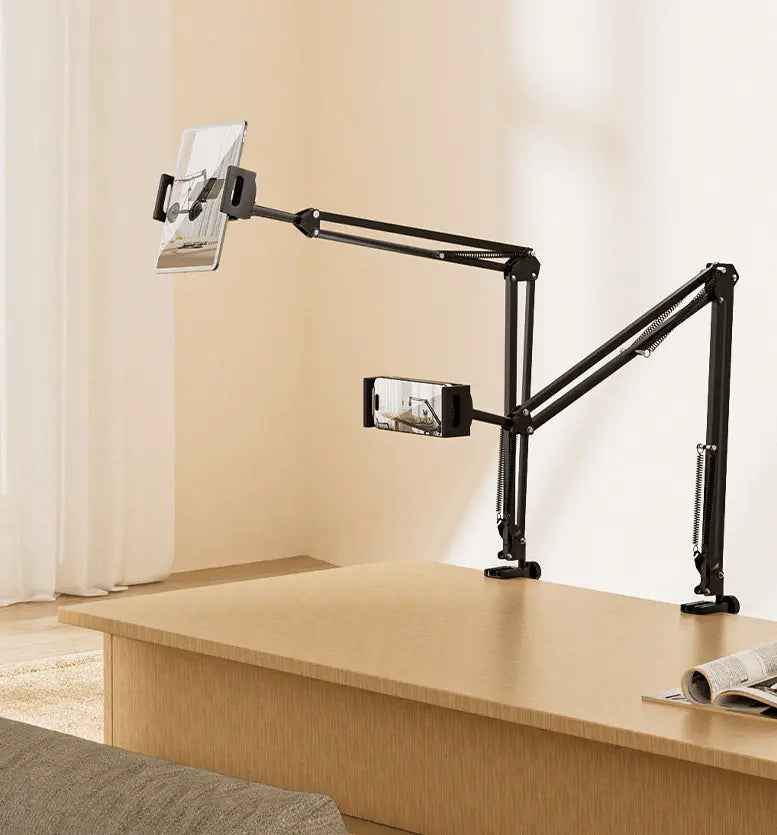Rynx | Device holder for the bed with long arm – Holds devices up to 1.2 kg safely