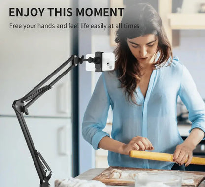 Rynx | Device holder for the bed with long arm – Holds devices up to 1.2 kg safely