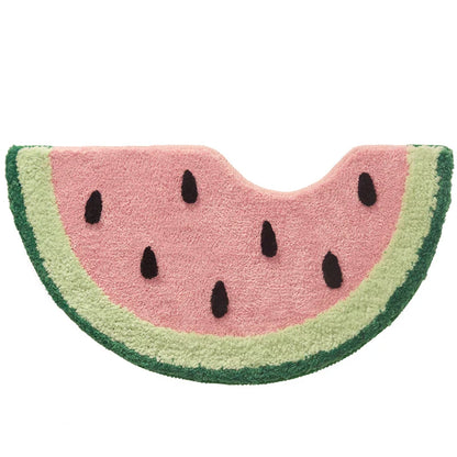 Rynx | Watermelon Bathroom Rug Fruit Rug Living Room Mat Toilet Kitchen Floor Mat Door Mat Soft Non-Slip Dorm Decor