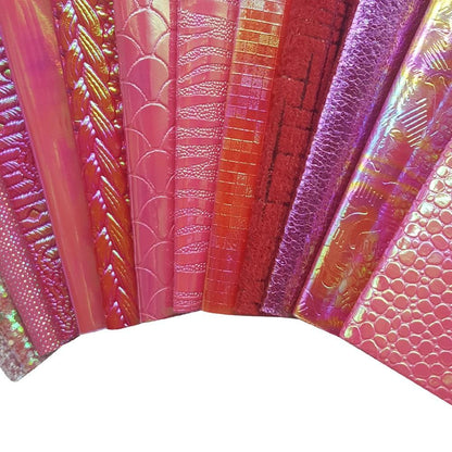 Rynx | Shiny Red Chunky Glitter Craft Fabric Sheets - A4 Size for DIY Projects