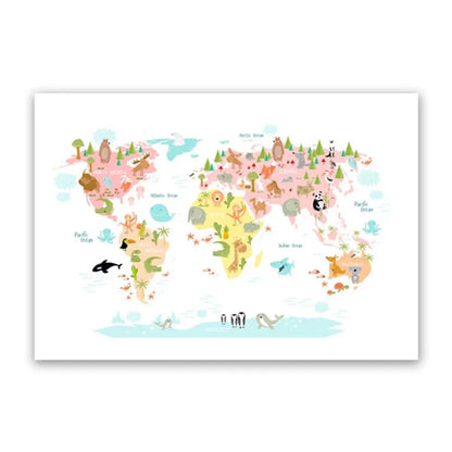 Rynx | World map canvas poster