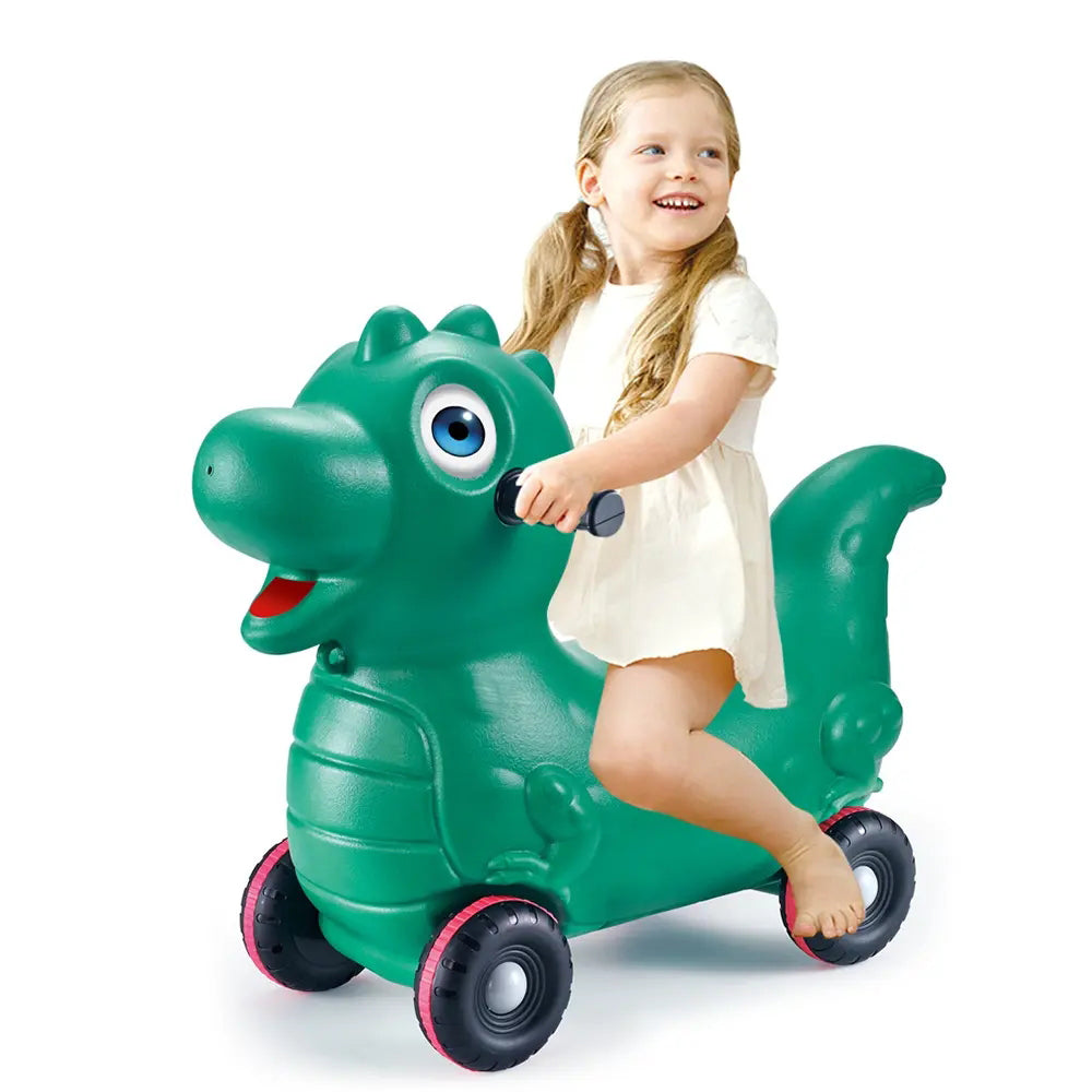 Rynx | Kids Dinosaur Rocker Scooter – 2-in-1 Sliding Toy for Toddlers | Soft Wheels, Removable Footrest, Balance Trainer | From 12 Months+
