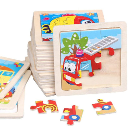 Rynx | Animal Adventure Wooden Tangram Puzzle Set - Creative Learning Toy for Children