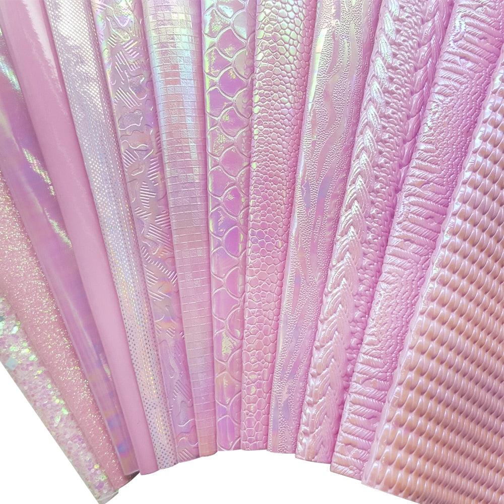 Rynx | Sparkling Pink Holographic Hard Glitter Fabric - Premium Crafting Delights