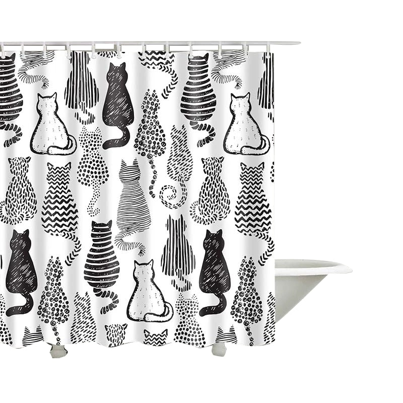 Rynx | Cat Print Bathroom Curtain