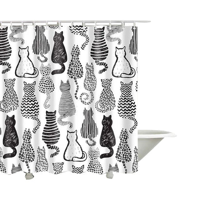 Rynx | Cat Print Bathroom Curtain