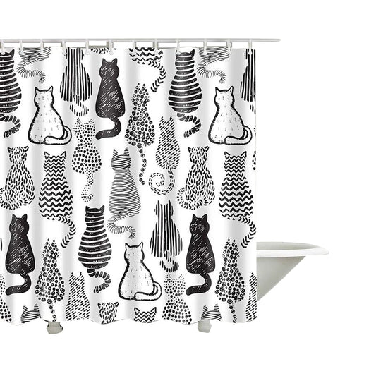 Rynx | Cat Print Bathroom Curtain