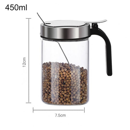 Rynx | Moisture Proof Elegant Glass Seasoning Storage Jar