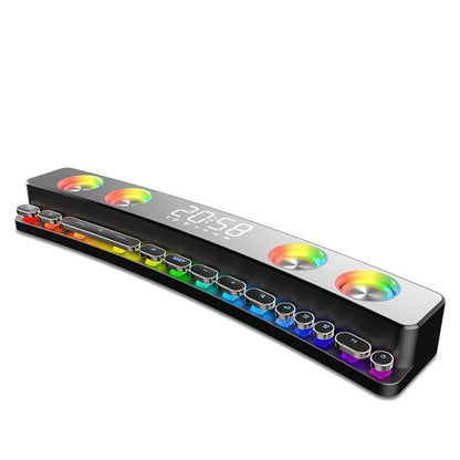 RYNX | Bluetooth Wireless Speaker FM Clock for Gaming Computer Alarm