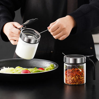 Rynx | Moisture Proof Elegant Glass Seasoning Storage Jar