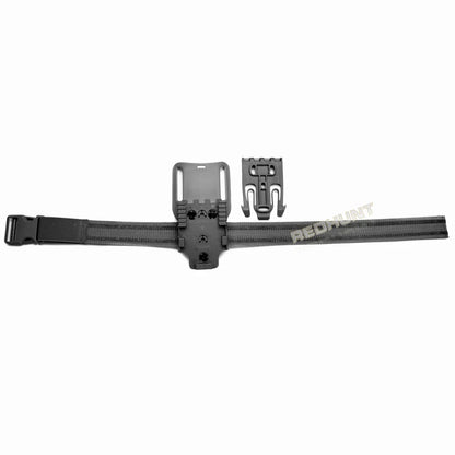 Rynx | Tactical Drop Leg Holster QLS 19/22 – Mid-Low Belt Universal Pistol Holster with Elastic Thigh Strap for Hunting
