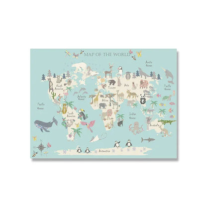 Rynx | World map canvas poster