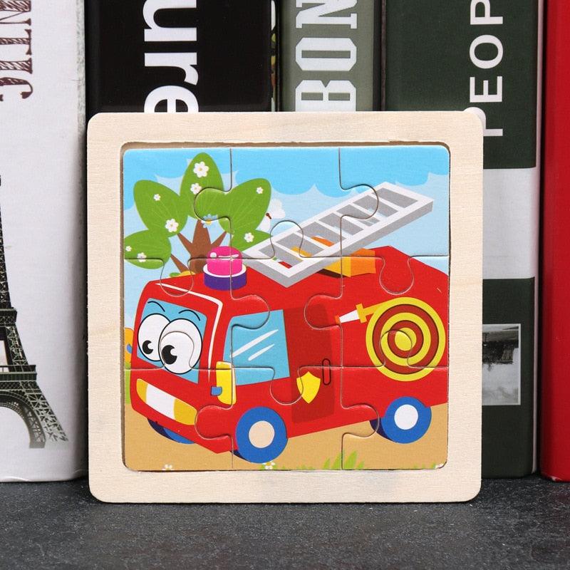Rynx | Animal Adventure Wooden Tangram Puzzle Set - Creative Learning Toy for Children