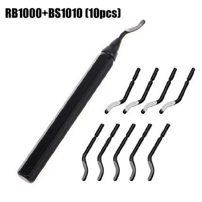 Rynx | Metal Handle Burr Trimmer Knife RB1000 - HSS Pipe Quick Clamping Deburring Tool - Edger Scraper for Trimming (BS1010, BS1018, BK3010)