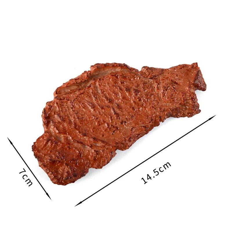 Rynx | Realistic Miniature Steak Replica for Dollhouses – Perfect Fake Food Props for Creative Play and Photography