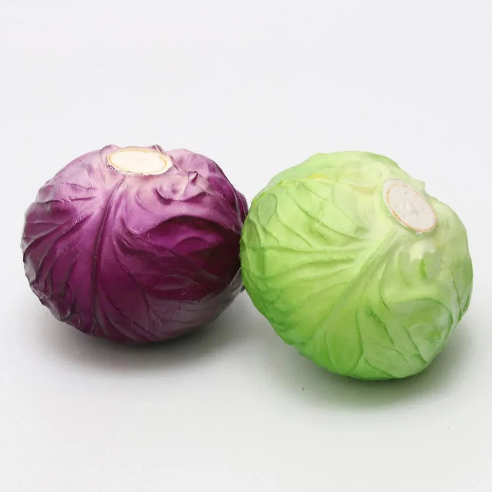 Rynx | Realistic Plastic Cabbage Decoration - Premium Quality Vegetable Replica