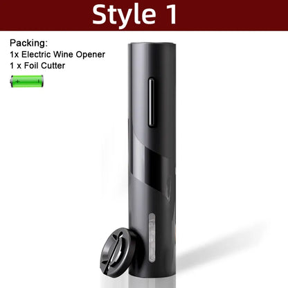 Rynx | Electric Wine Opener - Automatic Corkscrew with Stand Holder, Foil Cutter, and Beer Bottle Opener - Kitchen and Bar Can Opener