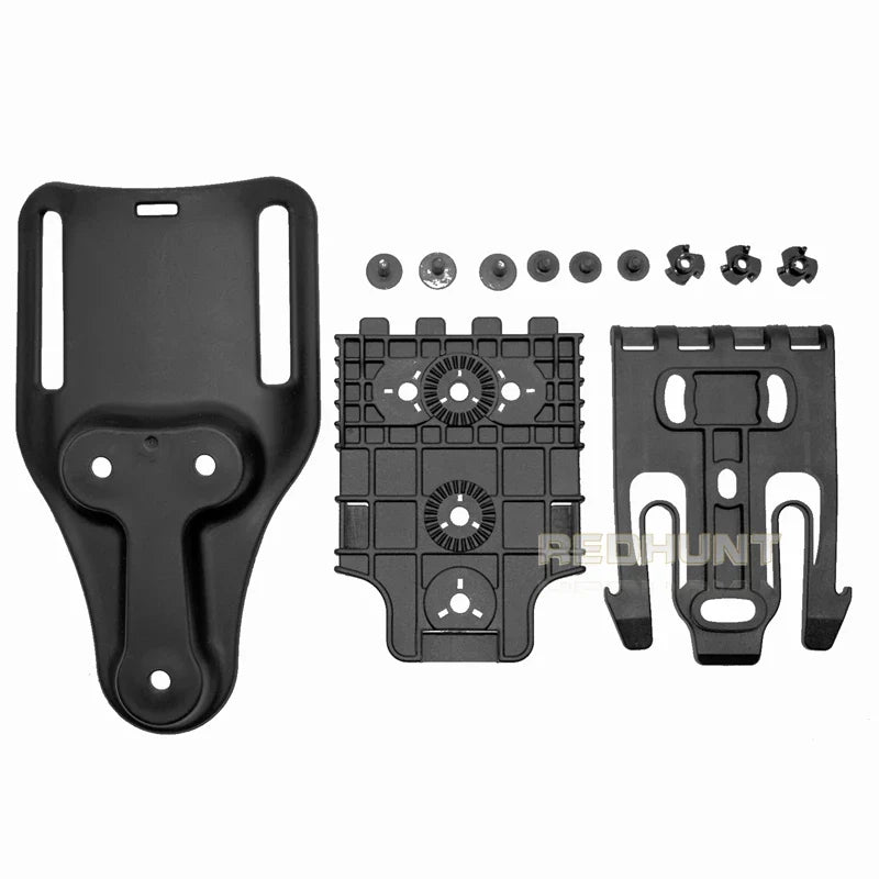 Rynx | Tactical Holster for Airsoft - Drop Adapter Belt Holster with Short SOG Clip Mount, Waist Hanging Board for 2-Inch Belts