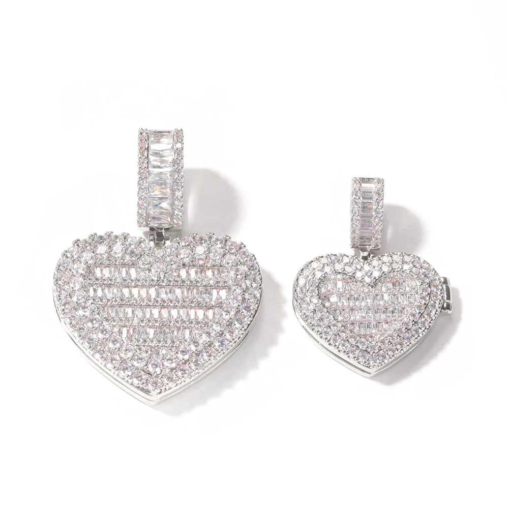 Rynx | THE BLING KING Large Heart-Shaped Photo Locket Pendant