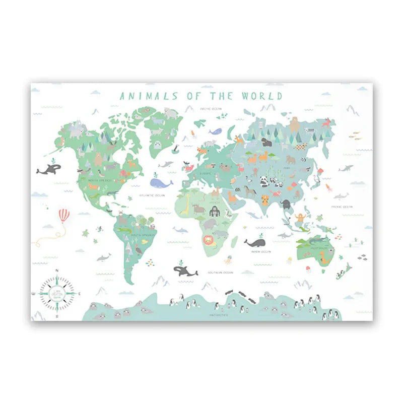 Rynx | World map canvas poster