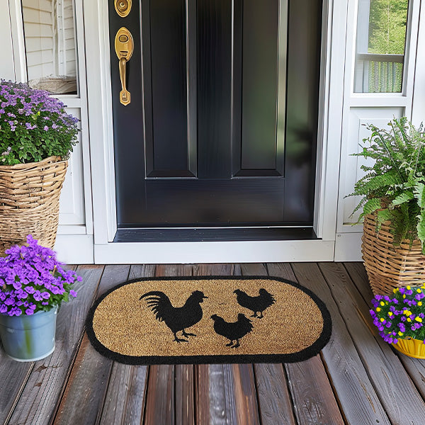 Rynx | Down Home Rooster & Hens Coconut Mat