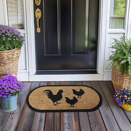 Rynx | Down Home Rooster & Hens Coconut Mat
