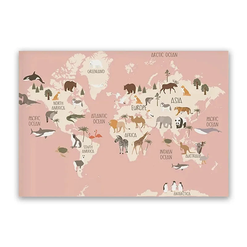 Rynx | World map canvas poster