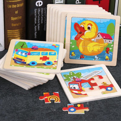 Rynx | Animal Adventure Wooden Tangram Puzzle Set - Creative Learning Toy for Children