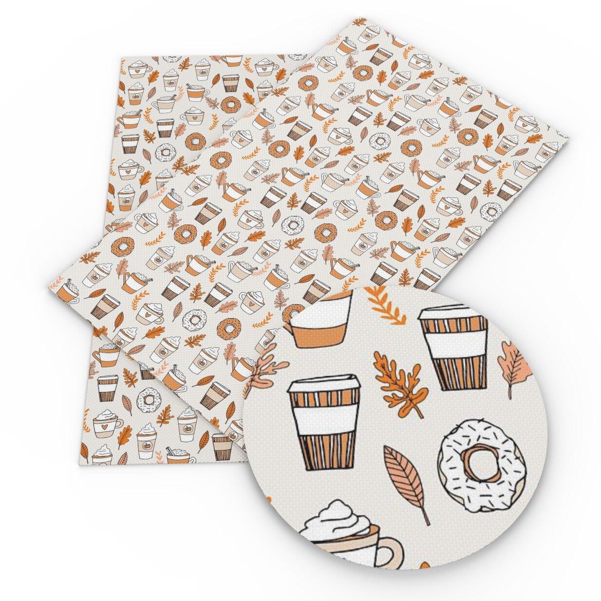 Rynx | Autumn-inspired Leaf Pattern Faux Leather Craft Fabric for DIY and Upholstery