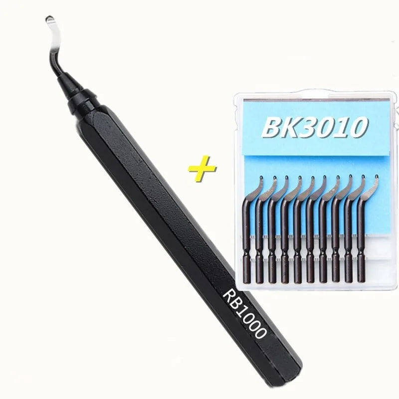 Rynx | Metal Handle Burr Trimmer Knife RB1000 - HSS Pipe Quick Clamping Deburring Tool - Edger Scraper for Trimming (BS1010, BS1018, BK3010)