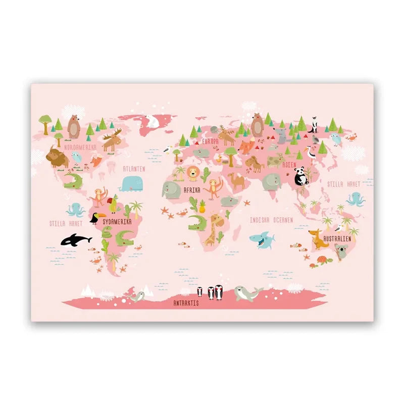 Rynx | World map canvas poster