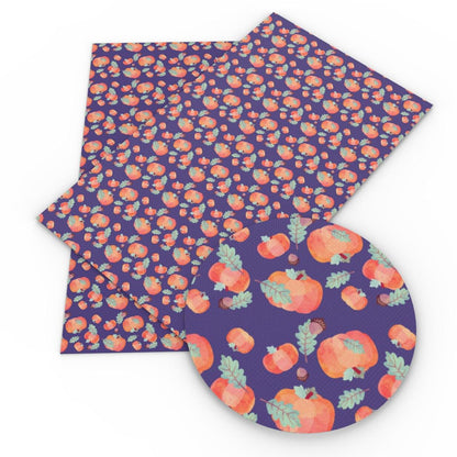 Rynx | Autumn-inspired Leaf Pattern Faux Leather Craft Fabric for DIY and Upholstery