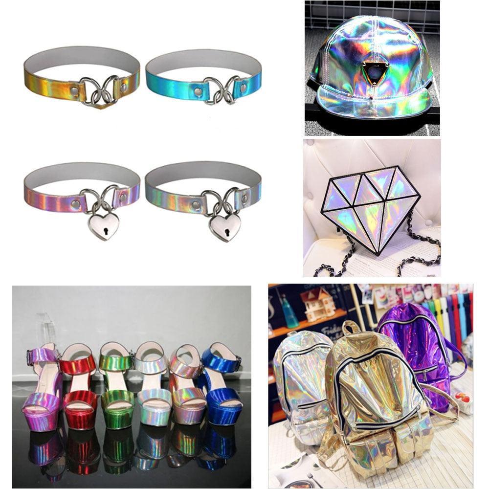 Rynx | Iridescent Holographic Faux PU Leather Sheets for Creative DIY Projects