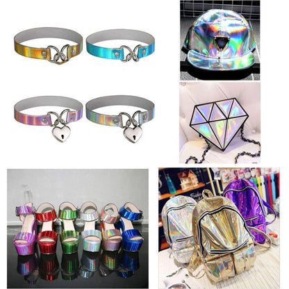 Rynx | Iridescent Holographic Faux PU Leather Sheets for Creative DIY Projects