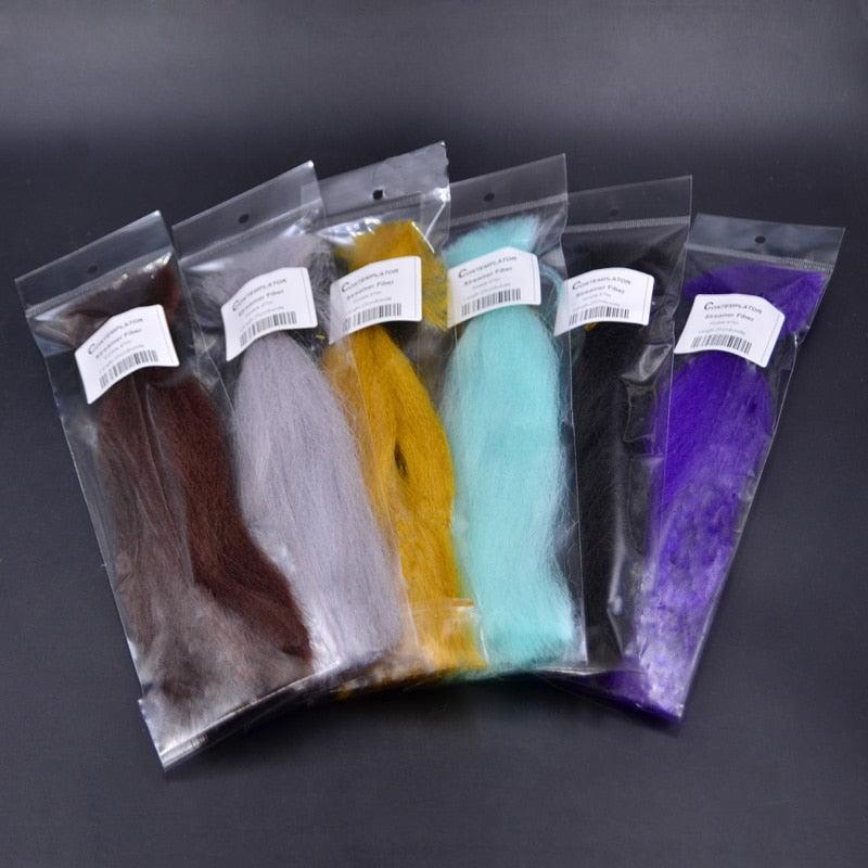 Rynx | Premium Fly-Tying Fiber Set: 12 Vibrant Colors for Creative Streamer Designs