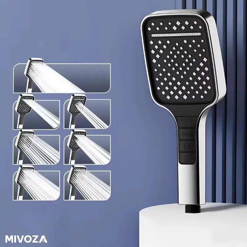 Rynx | High Pressure Shower Head with 7 Modes and Stop Button