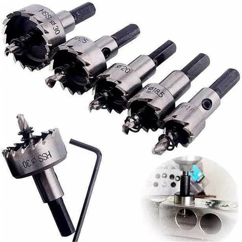 Rynx | High-Performance Carbide Core Drill Bit Set for Metal (5 Pieces)
