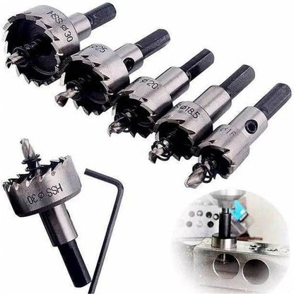 Rynx | High-Performance Carbide Core Drill Bit Set for Metal (5 Pieces)