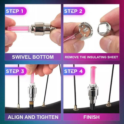 Rynx | High-quality bicycle valve lighting with LED – Perfect for night rides
