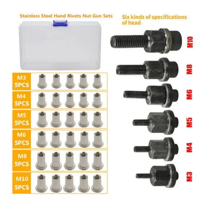 Rynx | High-Quality Nutsert Set with Countersunk Head (100 Pieces)