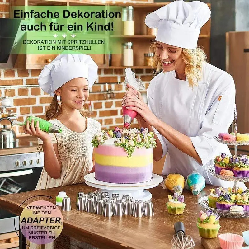 Rynx | High-Quality Cake Decoration Set With 12 Tulip Nozzles For Elegant Baking Art