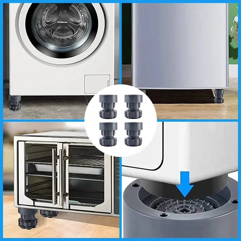 Rynx | Height Adjustable Washing Machine Feet – up to 94% less vibrations (Set of 4)