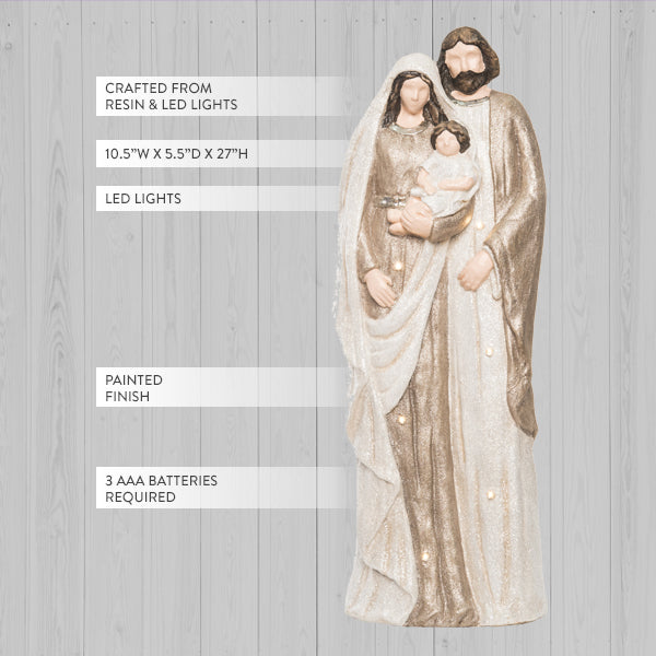 Rynx | 27 Inch Illuminated Holy Family Figurine