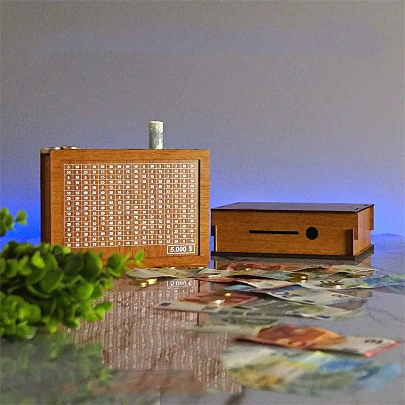 Rynx | Wooden piggy bank with counter – Durable and Decorative