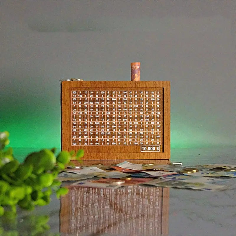 Rynx | Wooden piggy bank with counter – Durable and Decorative