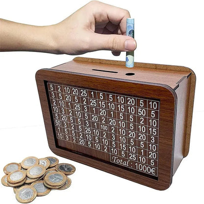 Rynx | Wooden piggy bank with counter – Durable and Decorative